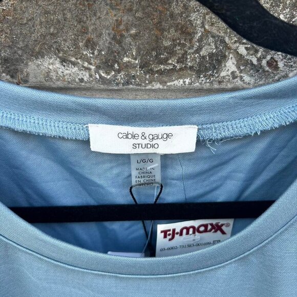 Cable & Gauge Studio blue short sleeve pocket t-shirt #casual - Picture 2 of 7